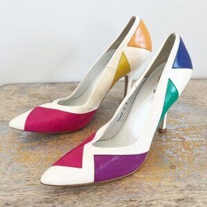 Vintage Jeffrey Campbell California Handmade Havana Last Pumps Heels